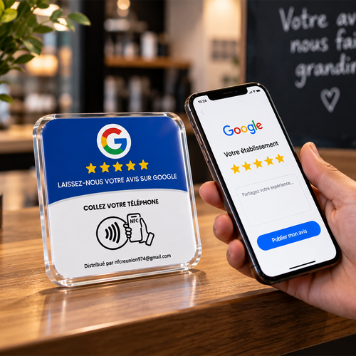 Plaque NFC : Avis Google